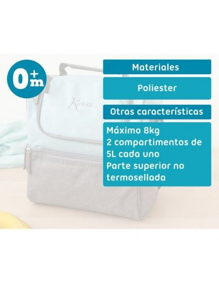 BOLSO TÉRMICO 2 COMPARTIMENTOS AZUL KIOKIDS