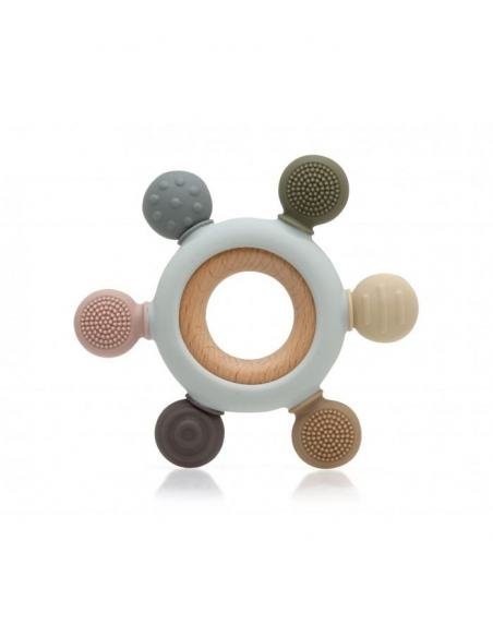 MORDEDOR MADERA Y SILICONA ESTRELLA +3 MESES KIOKIDS