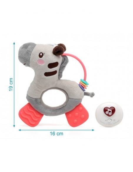 JUGUETE CEBRA COLGANTE PARA CUNA O COCHECITO CON MÚSICA KIOKIDS