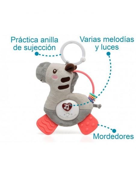 JUGUETE CEBRA COLGANTE PARA CUNA O COCHECITO CON MÚSICA KIOKIDS