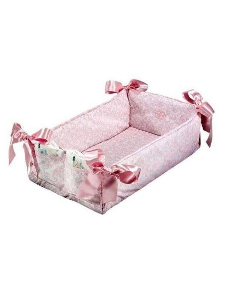 CUNA CAMBIADOR CON BOLSILLOS CACHEMIR ROSA ASI