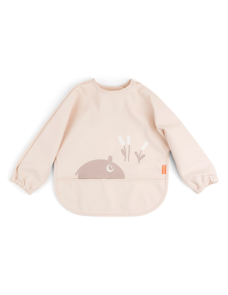 BABERO CON BOLSILLOS Y MANGAS ROSA DONE BY DEER