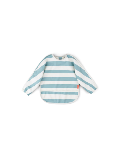 BABERO CON BOLSILLOS Y MANGAS STRIPES AZUL DONE BY DEER