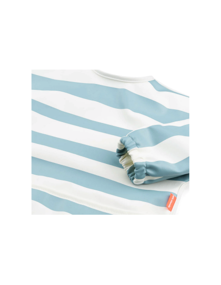 BABERO CON BOLSILLOS Y MANGAS STRIPES AZUL DONE BY DEER