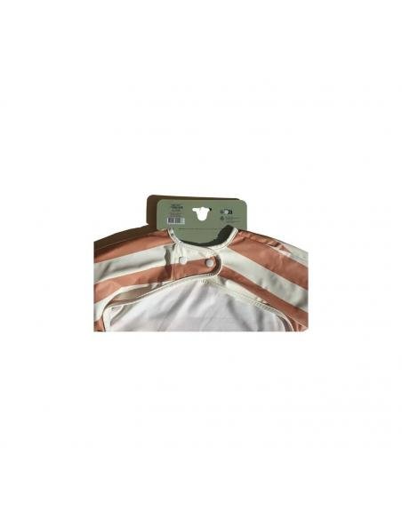 BABERO CON BOLSILLOS Y MANGAS STRIPES PAPAYA DONE BY DEER