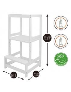 TORRE APRENDIZAJE BLANCO MONTESSORI TOCTOYS 2