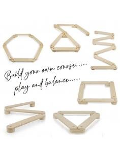 SET CIRCUITO DE EQUILIBRIO DE MADERA TOCTOYS