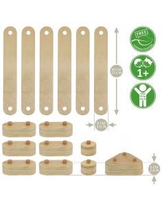 SET CIRCUITO DE EQUILIBRIO DE MADERA TOCTOYS 2