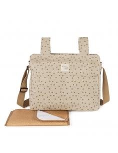 BOLSA CANASTILLA CORAZONES POPPY CANELA WALKING MUM