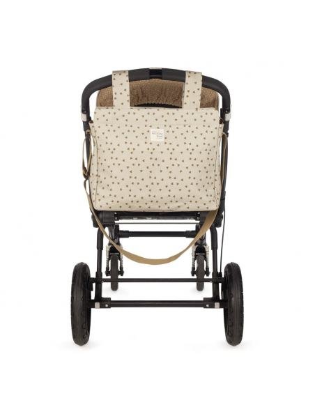 BOLSA CANASTILLA CORAZONES POPPY CANELA WALKING MUM