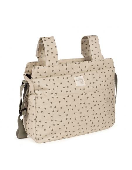 BOLSA CANASTILLA CORAZONES POPPY MUSGO WALKING MUM