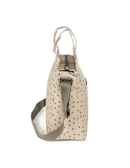 BOLSA CANASTILLA CORAZONES POPPY MUSGO WALKING MUM