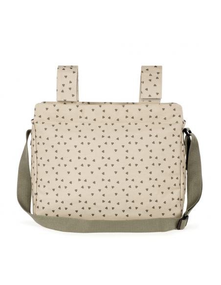 BOLSA CANASTILLA CORAZONES POPPY MUSGO WALKING MUM