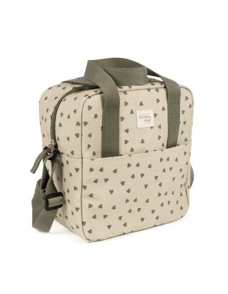 BOLSA TÉRMICA BIBERONES BEBÉS CORAZONES POPPY MUSGO WALKING MUM
