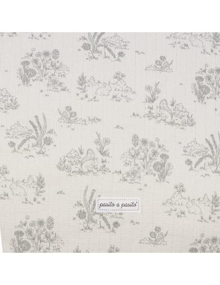SACO CAPUCHA TOILE DE JOUY CREAM PASITO A PASITO