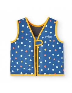 CHALECO FLOTADOR LUNARES NAVY 11-15KG TALLA XS BTBOX