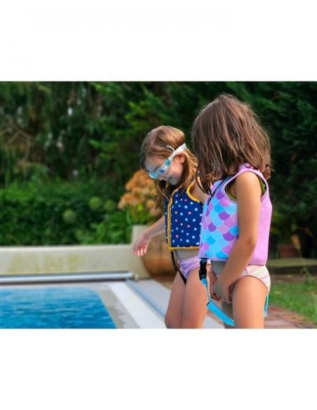 CHALECO FLOTADOR LUNARES NAVY 11-15KG TALLA XS BTBOX