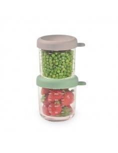 JUEGO DE 2 PORCIONES DE VIDRIO DE 250 ML MENTA BÉABA 2