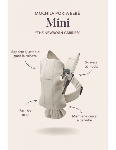 MOCHILA PORTA BEBÉ MINI BEIGE CLARO BABYBJÖRN