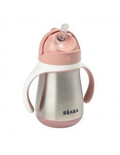 VASO CON PAJITA DE ACEROINOXIDABLE 250 ML OLD PINK BÉABA 2