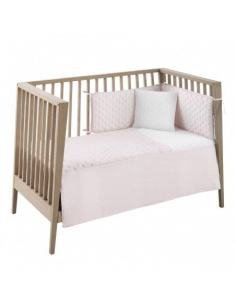 COLCHA Y PROTECTOR DE CUNA SOFT ROSA CAMBRASS 2
