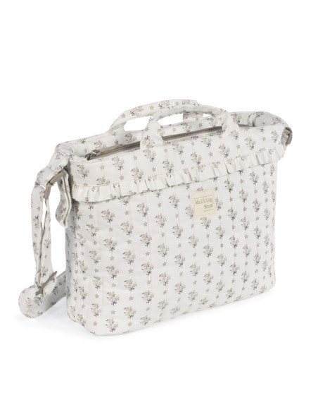 BOLSA CANASTILLA BOTTON FLORES WALKING MUM