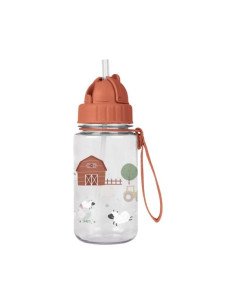 BOTELLA CON PAJITA Y COLGADOR FUNNY FARM SARO