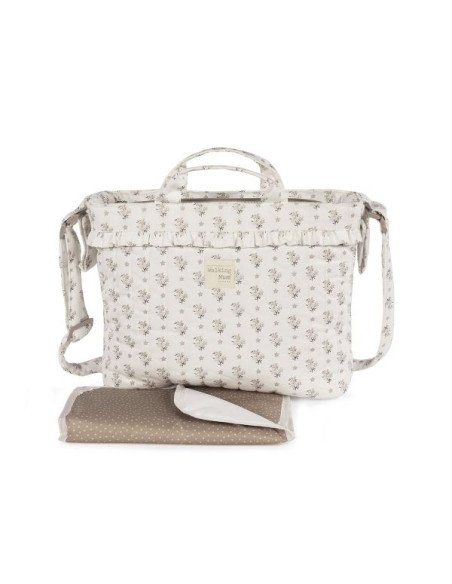 BOLSA CANASTILLA BOTTON FLORES WALKING MUM
