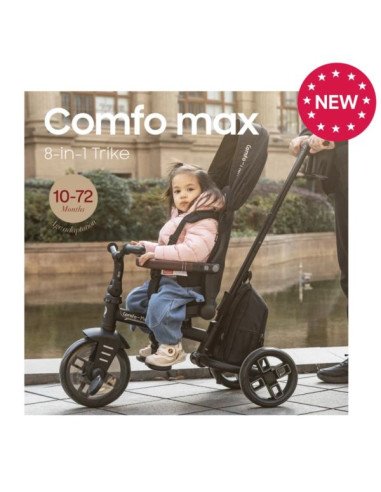 TRICICLO EVOLUTIV 8 EN 1 COMFO MAX BLAC QPLAY