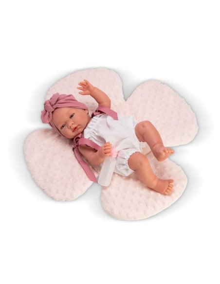 MARÍA CONJUNTO PELELE PLUMETI Y COJÍN FLOR ASI