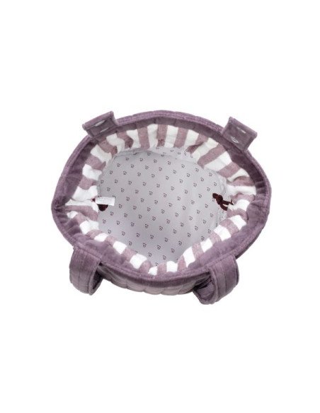 BOLSA BUCKET CHERRY VELVET PASITO A PASITO