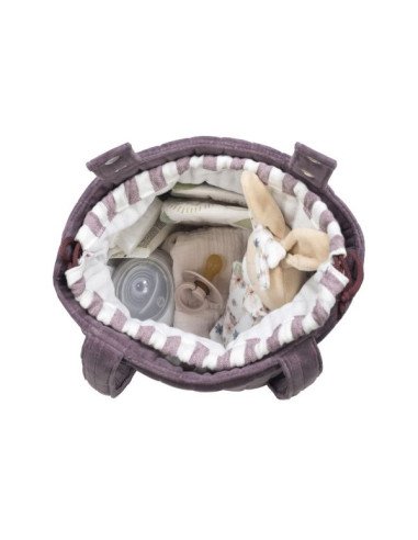 BOLSA BUCKET CHERRY VELVET PASITO A PASITO