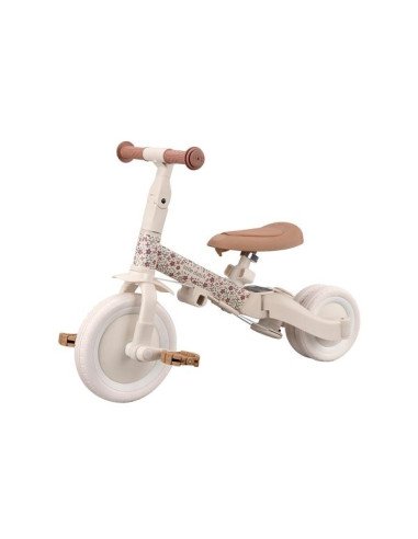 TRICICLO CON BARRA BLANCO FLORES LITTLE DUTCH