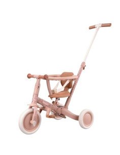 TRICICLO CON BARRA ROSA FLORES LITTLE DUTCH