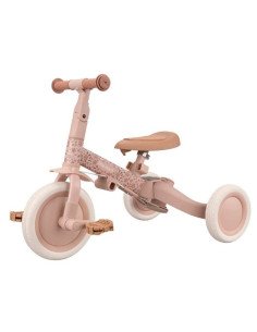 TRICICLO CON BARRA ROSA FLORES LITTLE DUTCH 2