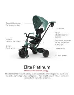 TRICICLO EVOLUTIV 6 EN 1 ELITE PLATINUM GREY QPLAY 2