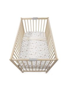 EDREDÓN + SÁBANA BAJERA + ALMOHADA CUNA NARA PASITO A PASITO